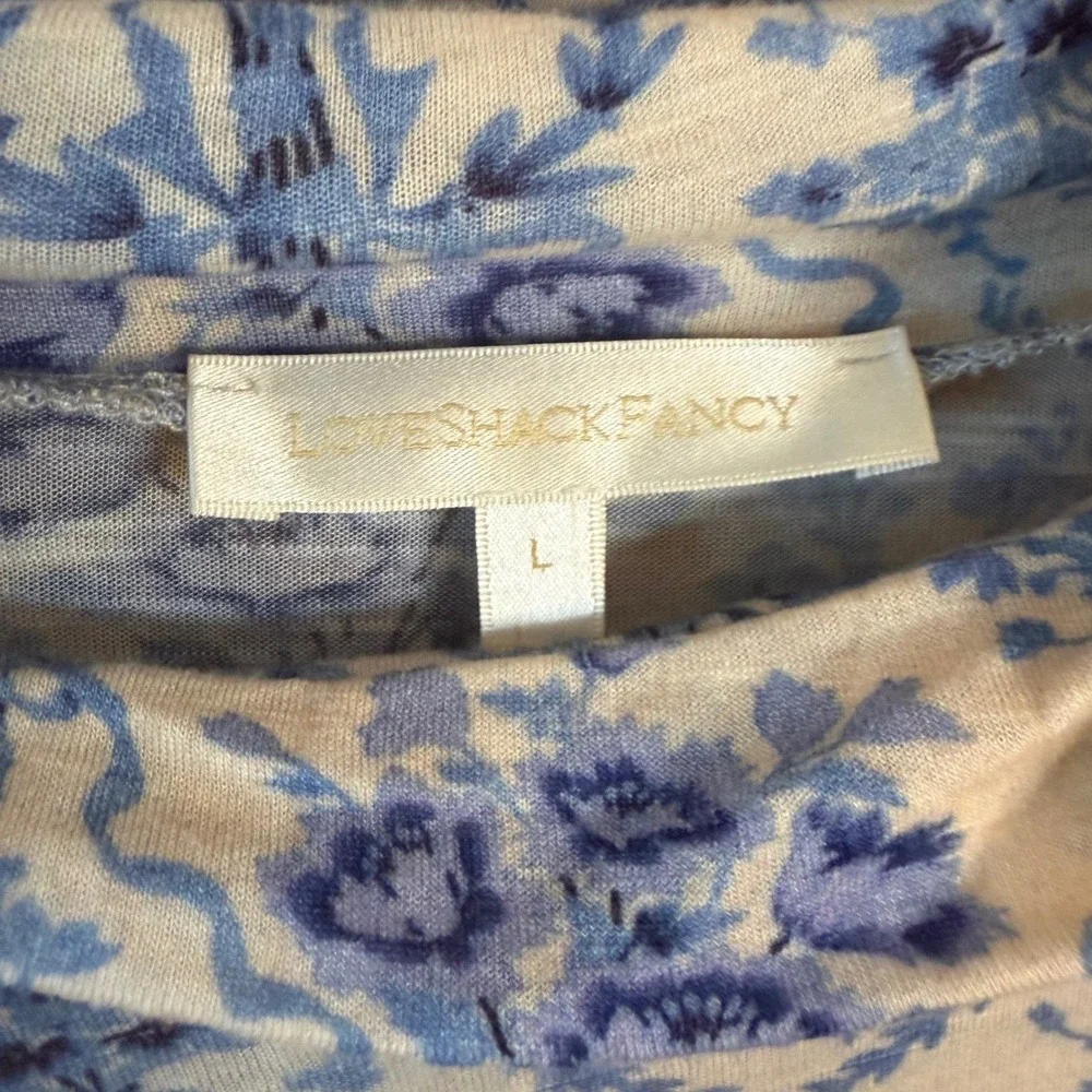 LoveShackFancy Vienna‎ Turtleneck Puff Sleeve Size Large